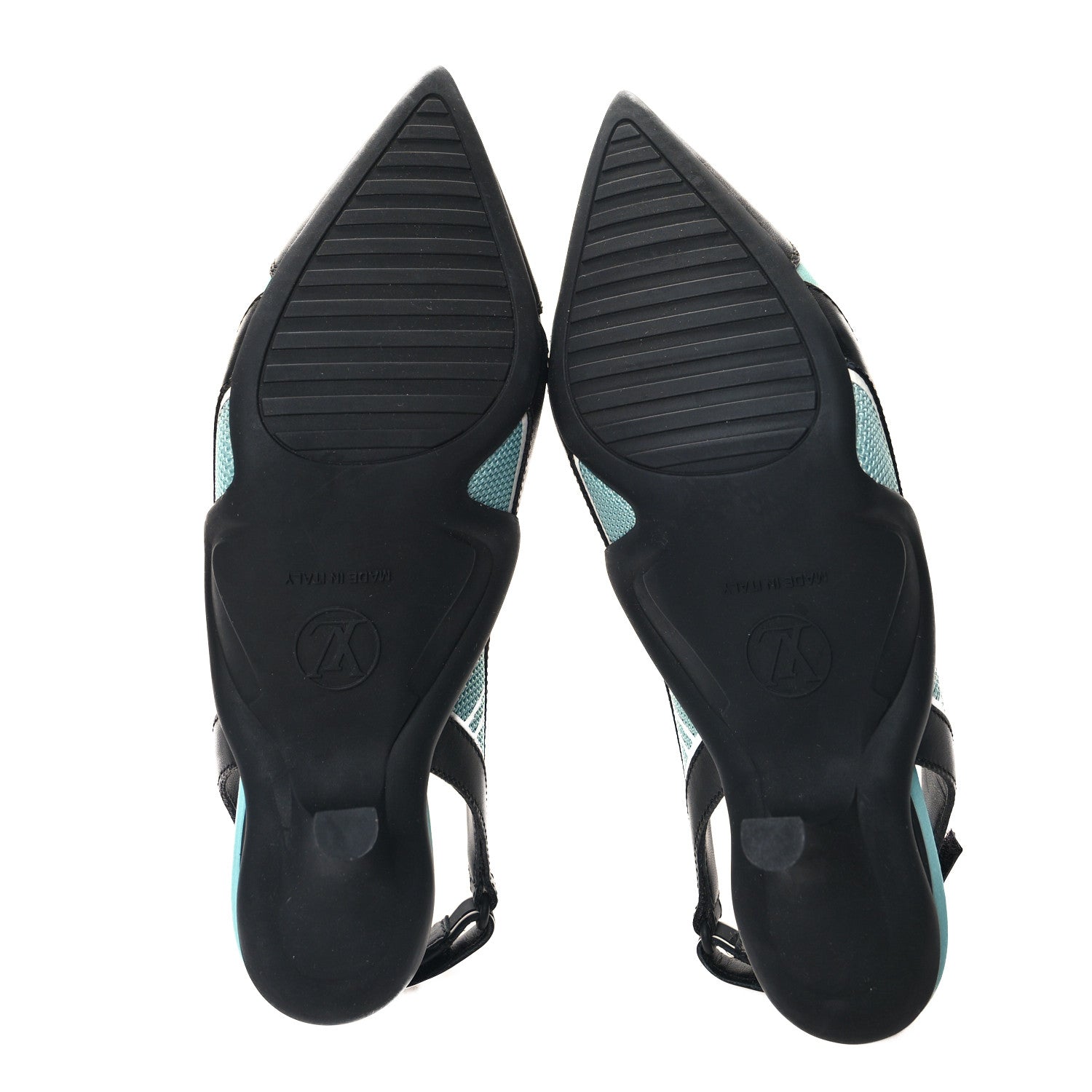 Louis Vuitton Calfskin Archlight Slingback Pumps 36 Black Blue 5 of 8