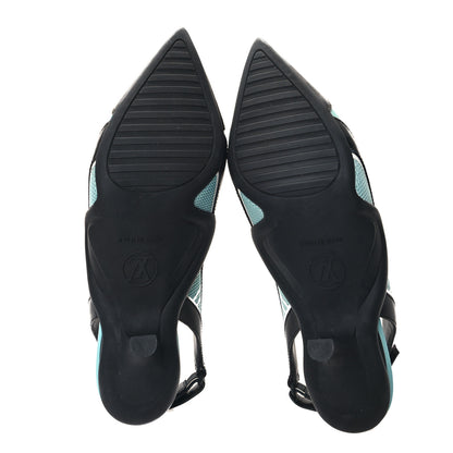 Louis Vuitton Calfskin Archlight Slingback Pumps 36 Black Blue 5 of 8