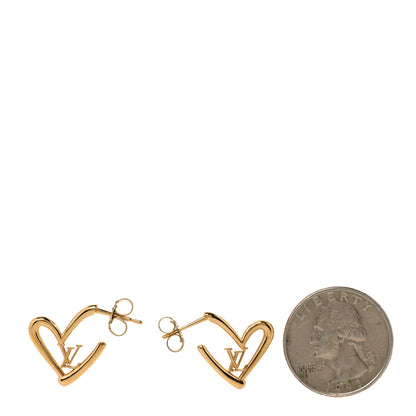 Louis Vuitton Fall In Love Heart Earrings PM Gold 2 of 3