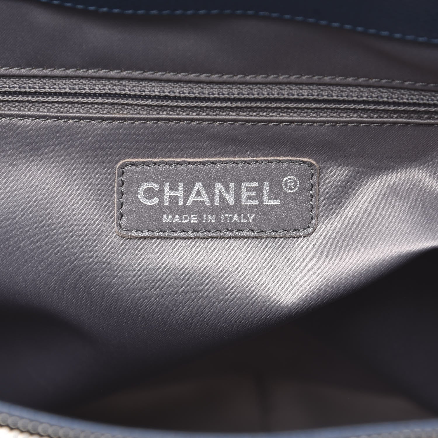 Chanel Caviar Quilted XL Grand Shopping Tote GST Navy Blue 5 of 13