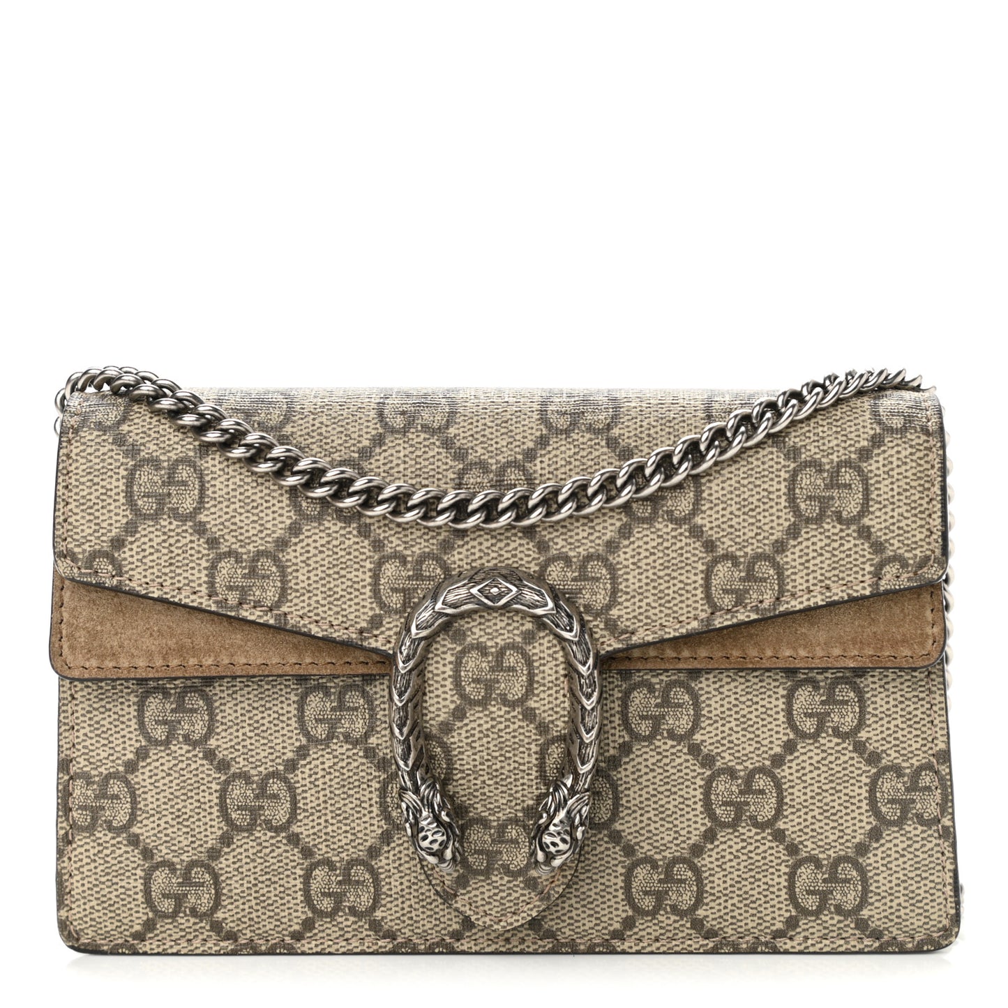 GG Supreme Monogram Super Mini Dionysus Shoulder Bag Taupe