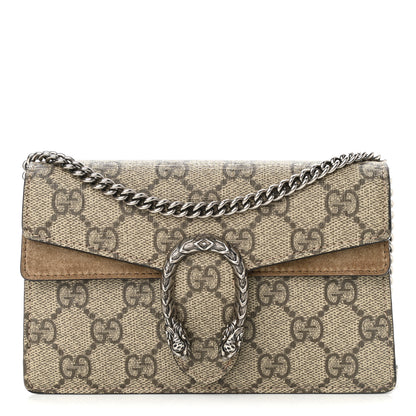 Gucci GG Supreme Monogram Super Mini Dionysus Shoulder Bag Taupe 1 of 11