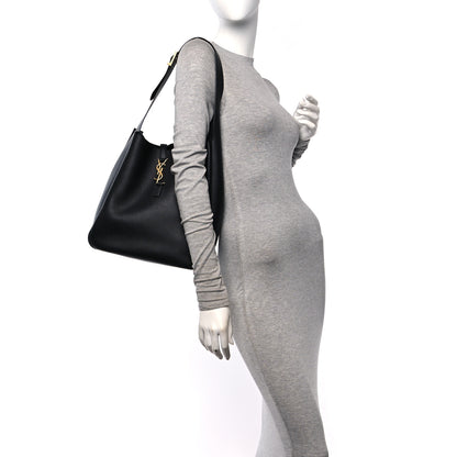 Saint Laurent Smooth Calfskin Large Le 5 A 7 Soft Hobo Black 2 of 9