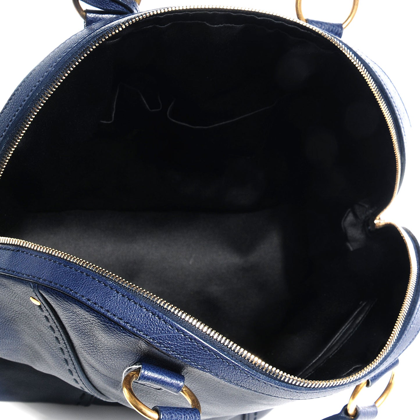Leather Oversized Muse Navy Blue