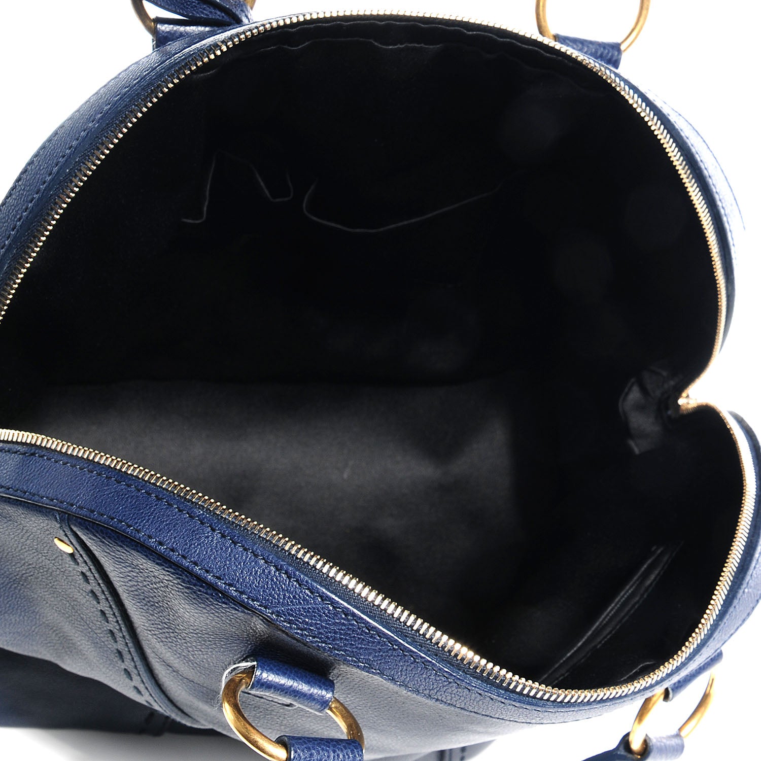 Saint Laurent Leather Oversized Muse Navy Blue 7 of 11