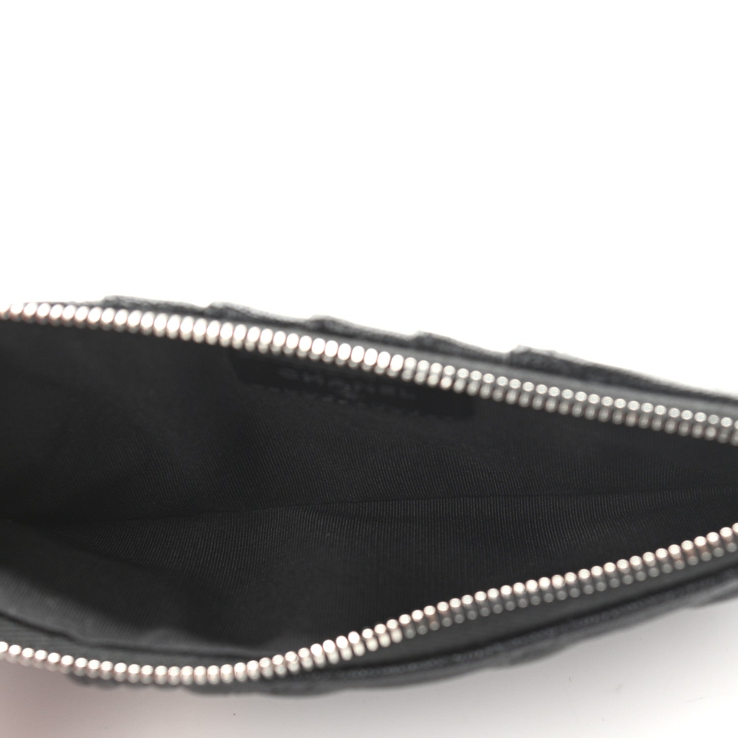 Chanel Caviar Quilted Boy Flat Wallet Pouch Black 5 of 7