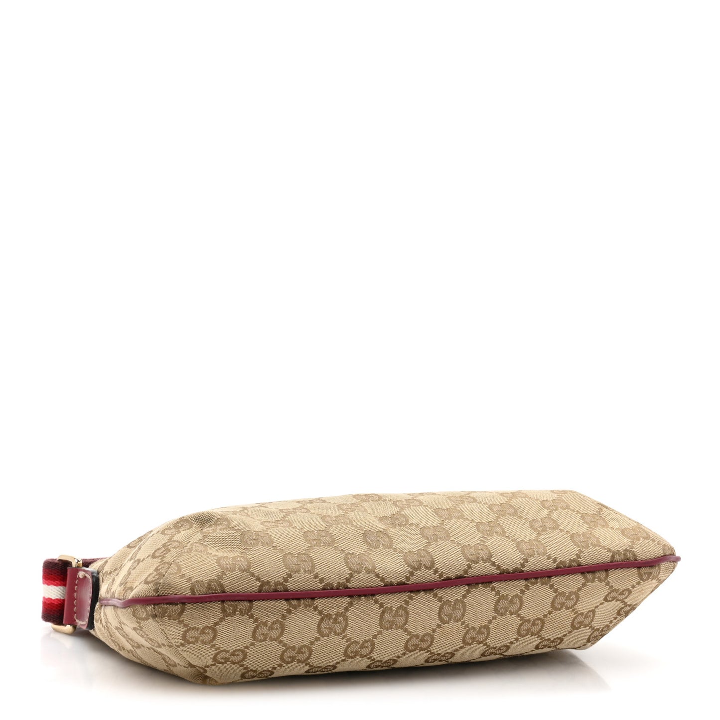 Monogram Web Small Flat Messenger Crossbody Pink Gold