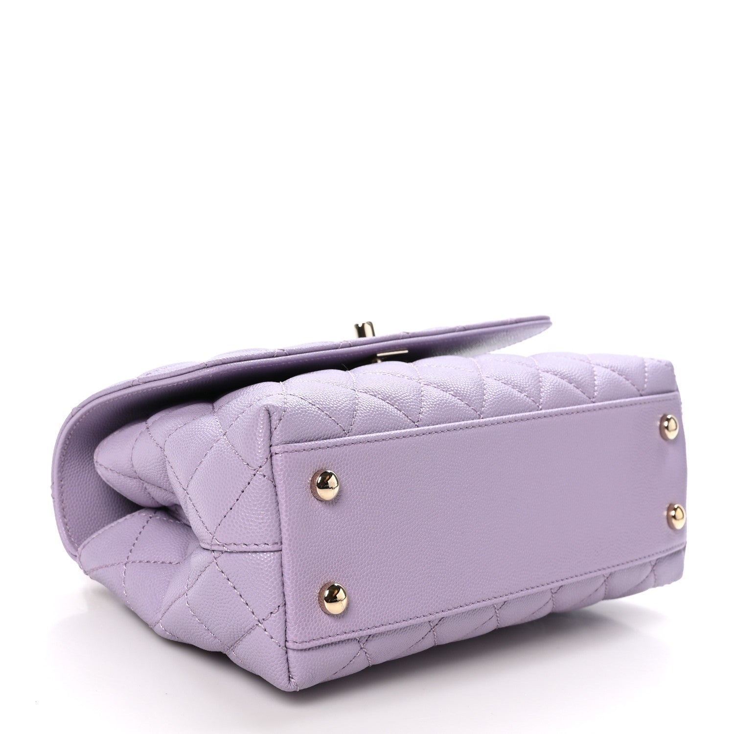 Chanel Caviar Quilted Mini Coco Handle Flap Light Purple 4 of 10