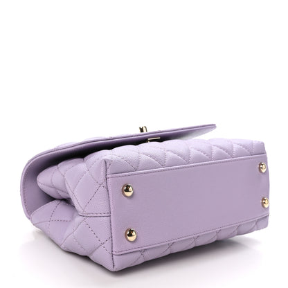 Chanel Caviar Quilted Mini Coco Handle Flap Light Purple 4 of 10