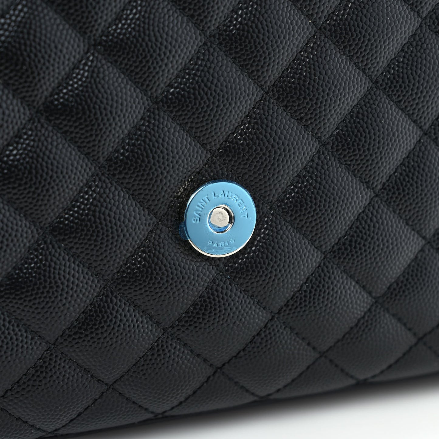 Grain De Poudre Textured Mixed Matelasse Triquilt Medium Monogram Satchel Black