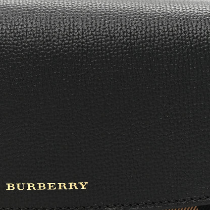Burberry Calfskin House Check Henley Wallet On Chain Black Black 8 of 10