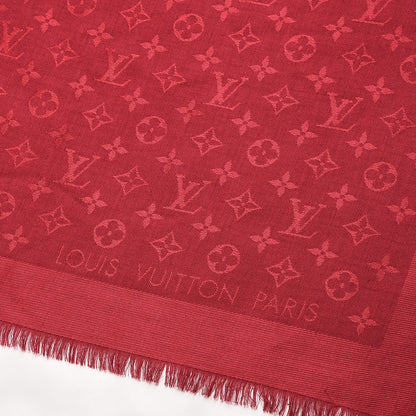 Louis Vuitton Silk Wool Monogram Shawl Pomme D'Amour 3 of 4