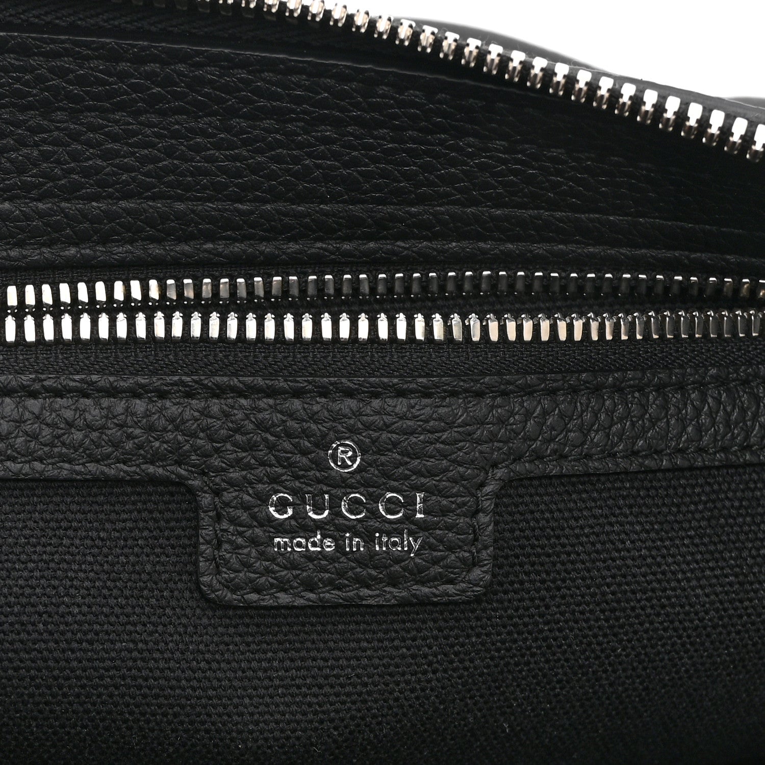 Gucci Calfskin Emblem Shoulder Bag Black 6 of 10
