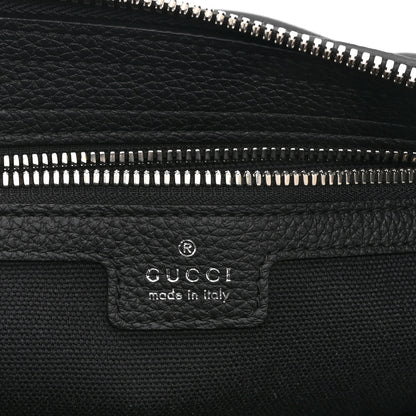 Gucci Calfskin Emblem Shoulder Bag Black 6 of 10