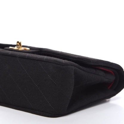 Chanel Jersey Quilted Medium Double Flap Black 7 of 10