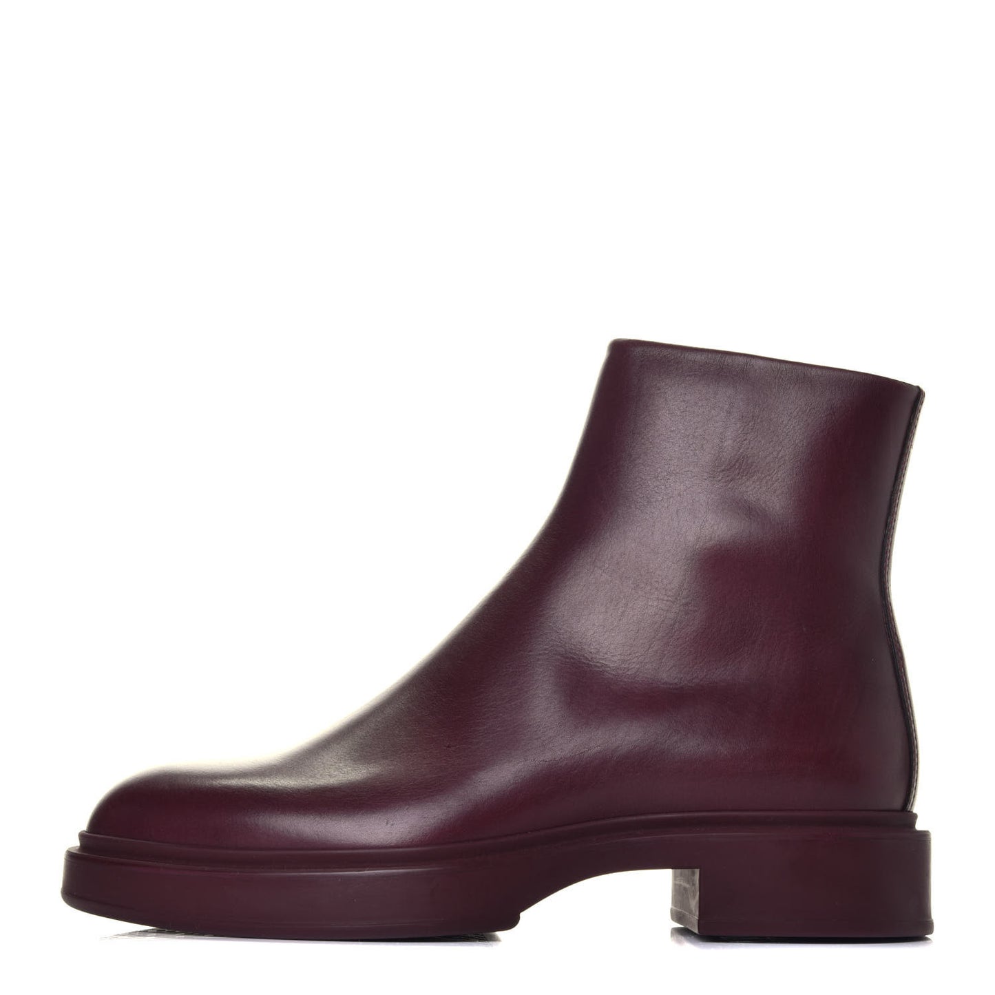 Patinated Calfskin Mens Sky Low Boots 40 Bordeaux