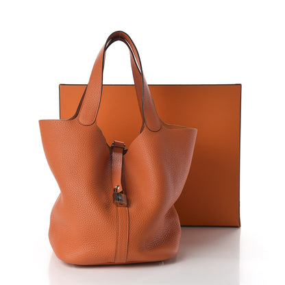 Hermes Taurillon Clemence Picotin Lock 26 GM Orange 11 of 11