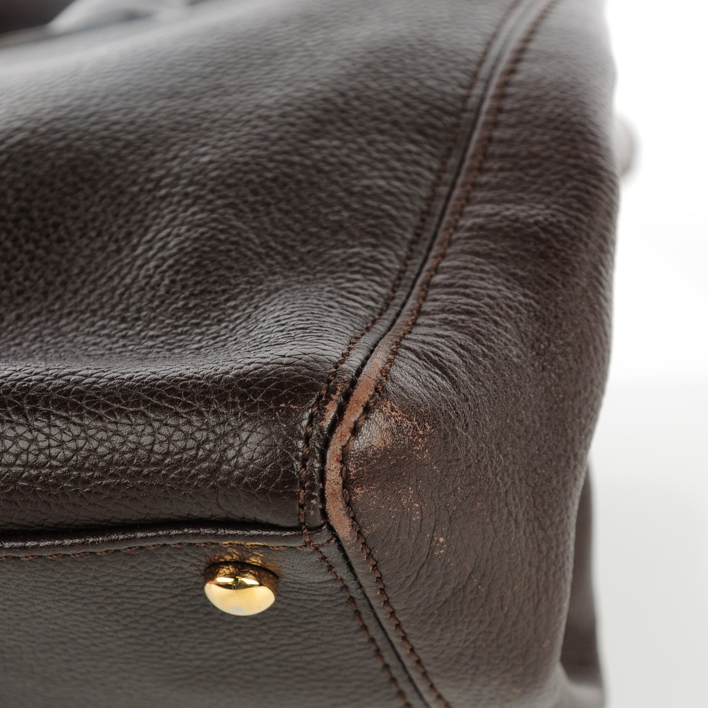 Calfskin Cerf Executive Shopper Tote Brown
