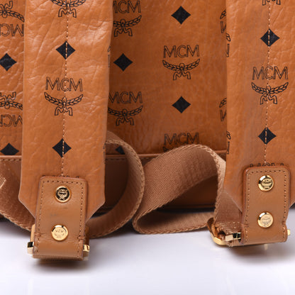 MCM Visetos Studded Medium Stark M Backpack Cognac 13 of 18