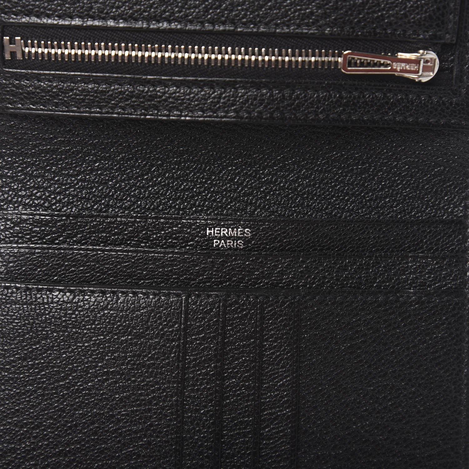 Hermes Chevre Mysore Bearn Compact Wallet Black 6 of 8