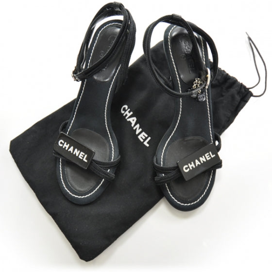 Chanel CC Dice Pumps 37 Black 9 of 10