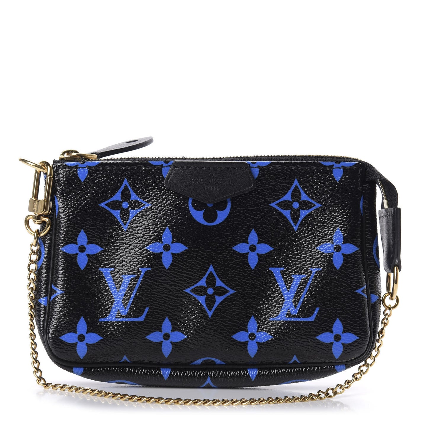 Colored Monogram Mini Pochette Accessories Blue Black