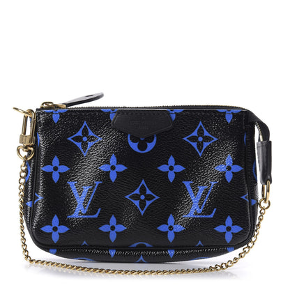 Louis Vuitton Colored Monogram Mini Pochette Accessories Blue Black 1 of 6