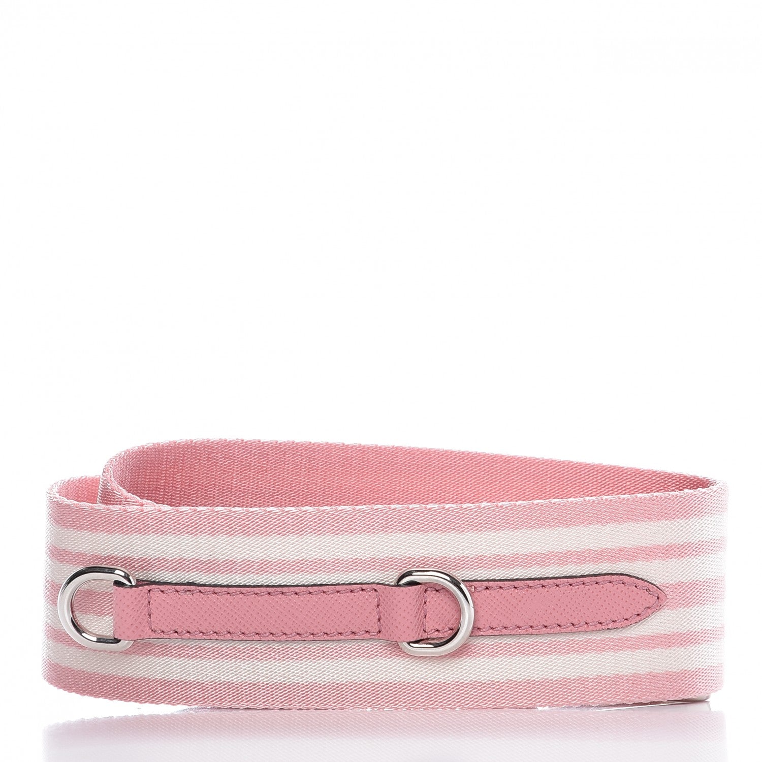 Prada Saffiano Striped Fabric Nastro Righe Shoulder Strap Petalo 2 of 4