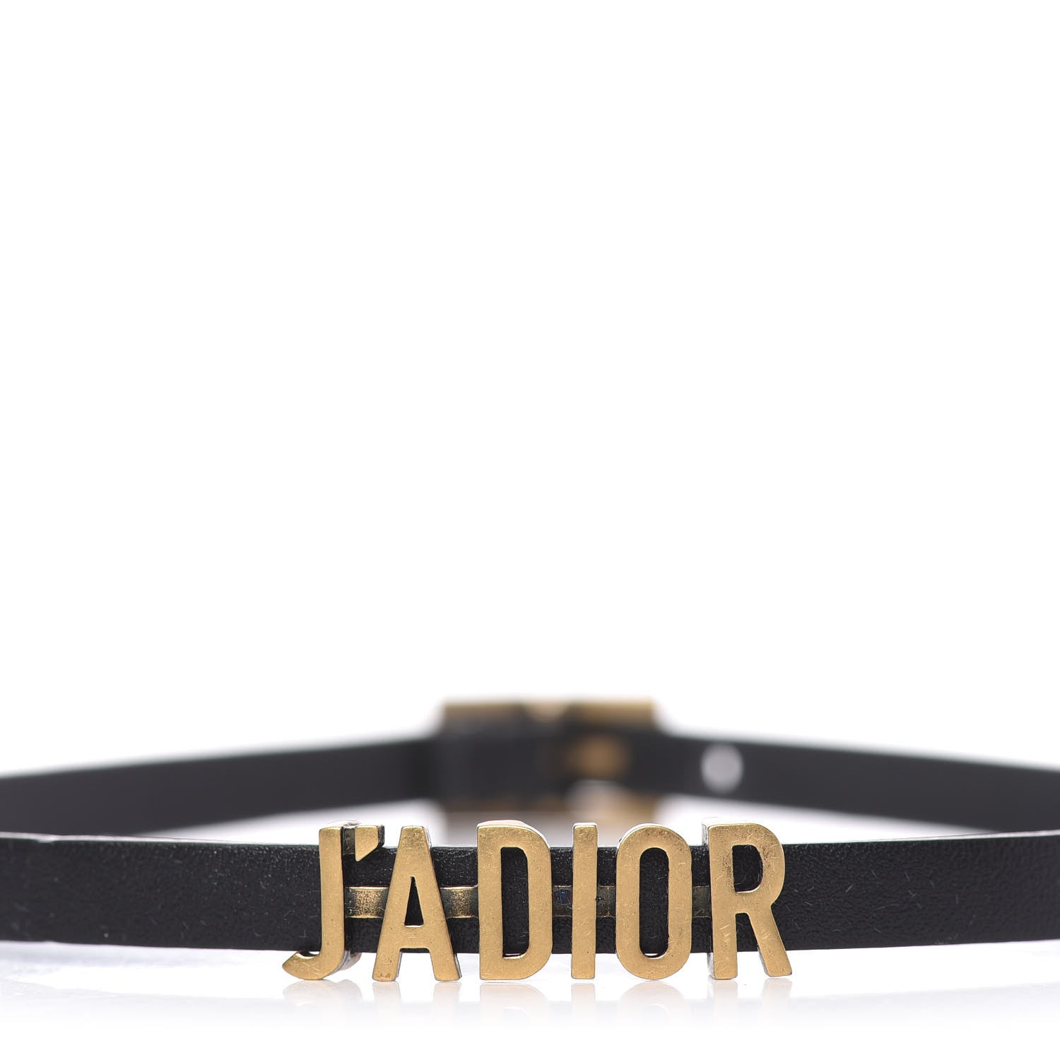 Christian Dior Calfskin J'Adior Logo Choker Necklace Black 4 of 6