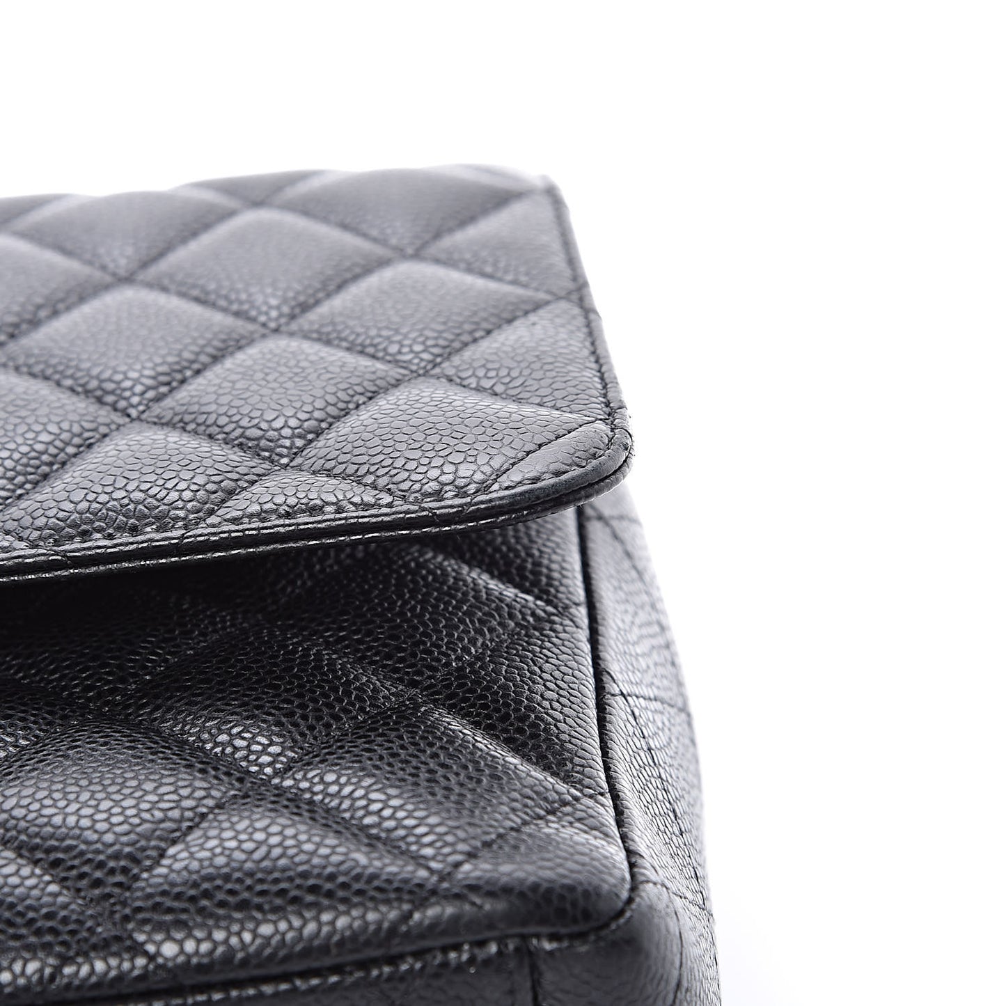 Caviar Quilted Maxi Double Flap Black