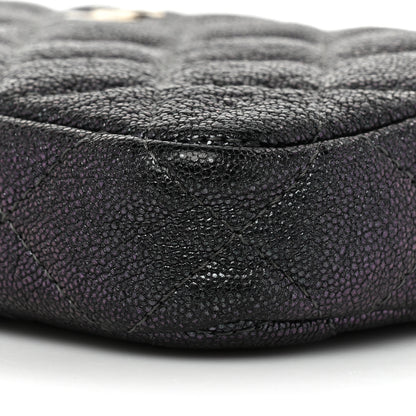 Chanel Iridescent Caviar Quilted Small Clutch With Chain Black 11 of 12