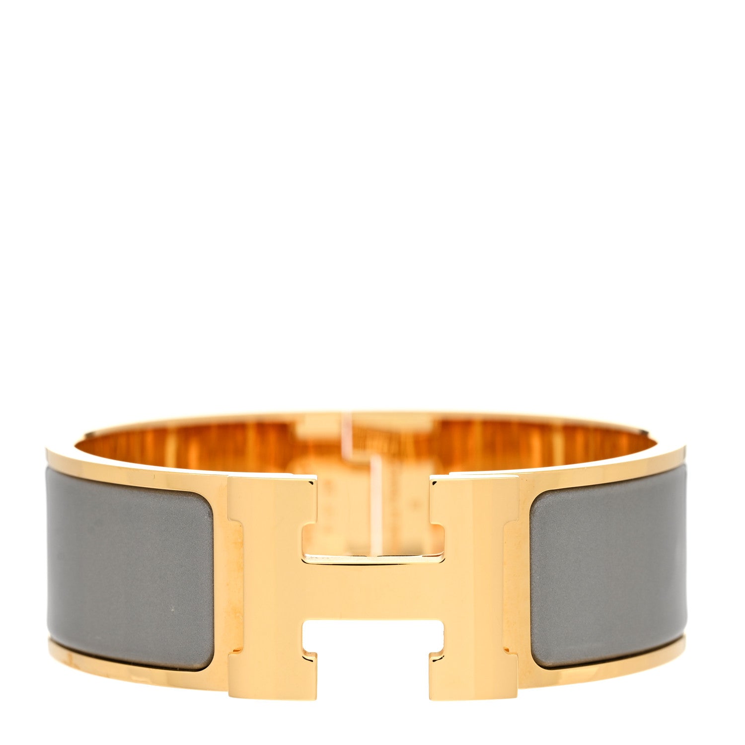 Hermes Enamel Wide Clic Clac H Bracelet PM Ardoise 1 of 4