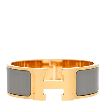 Hermes Enamel Wide Clic Clac H Bracelet PM Ardoise 1 of 4