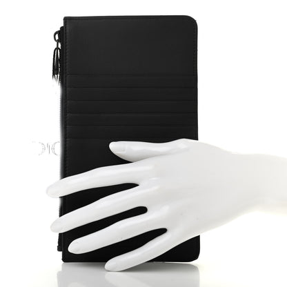 Christian Dior Ultra Matte Lambskin Cannage Small Lady Dior Zip Card Holder Black 2 of 9