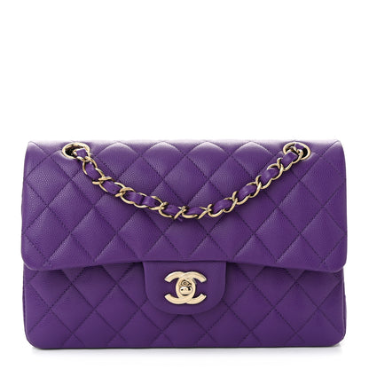 Chanel Caviar Quilted Small Double Flap Dark Purple 1 of 11