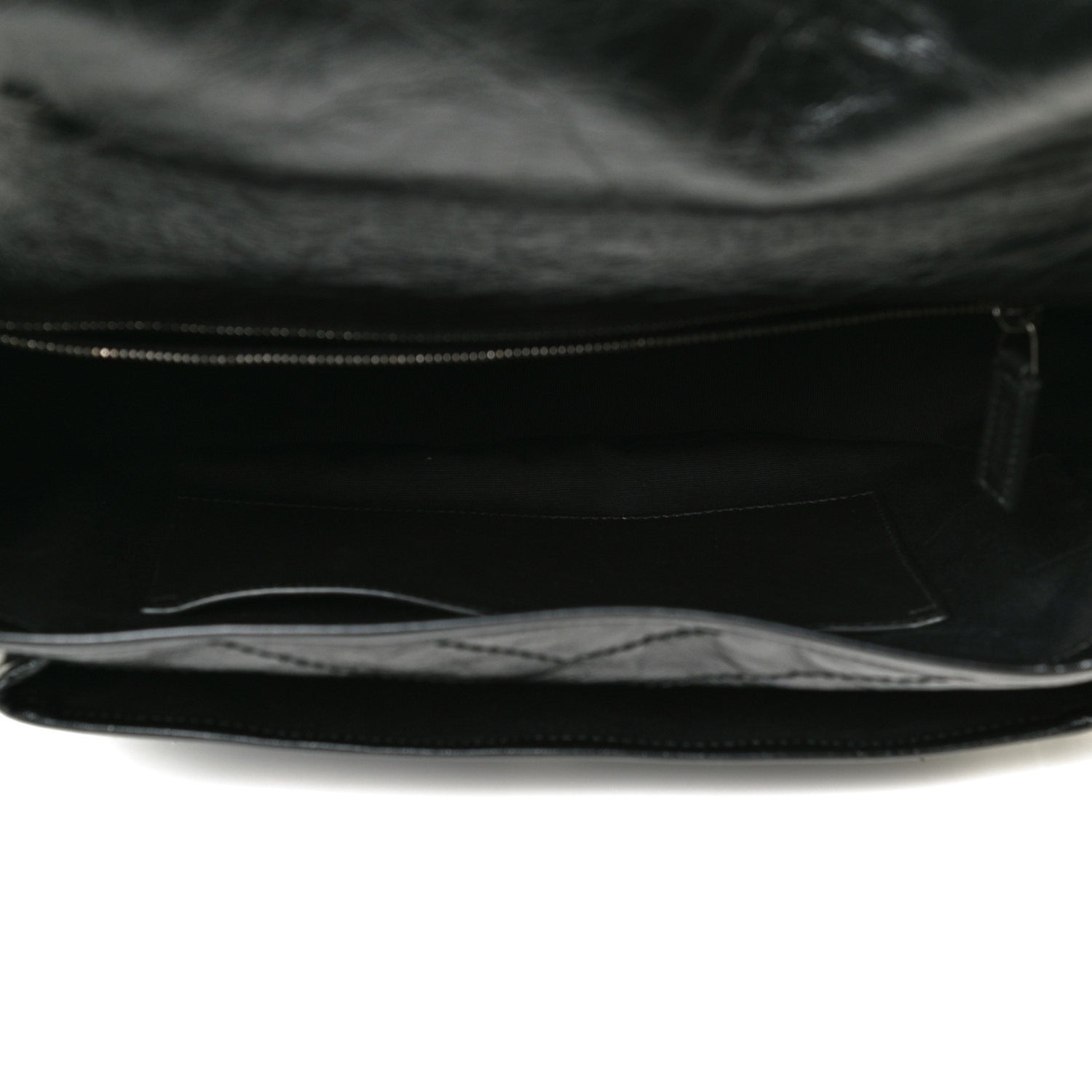 Saint Laurent Crinkled Calfskin Matelasse Monogram Large Niki Chain Satchel Black 4 of 14