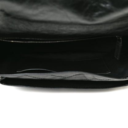 Saint Laurent Crinkled Calfskin Matelasse Monogram Large Niki Chain Satchel Black 4 of 14