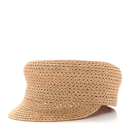 Hermes Raffia Braided Galatee Cap 58 Naturel 1 of 9