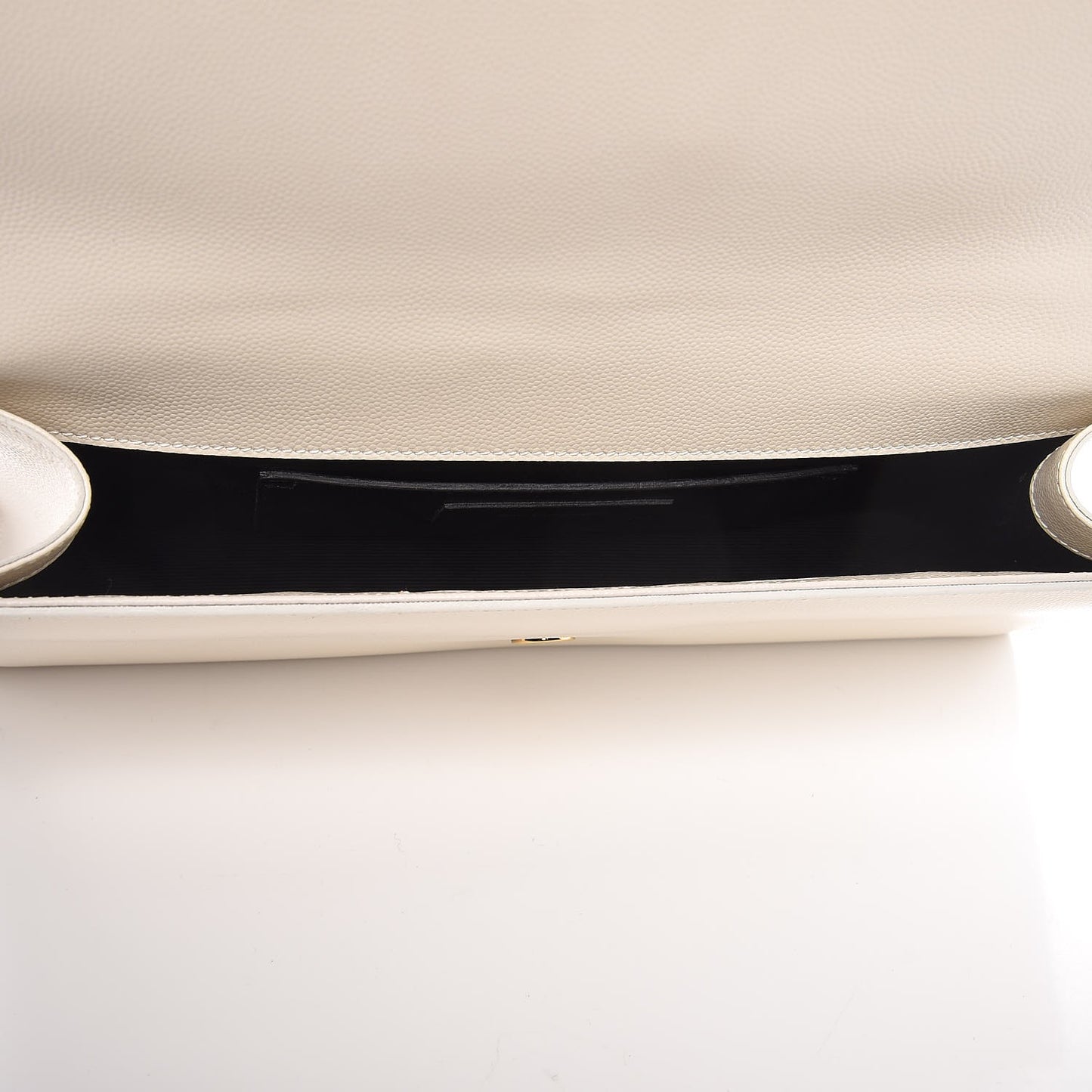 Grain De Poudre Classic Monogram Cassandre Clutch Dove White