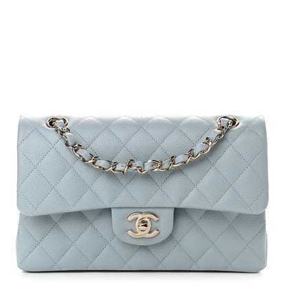 Chanel Caviar Quilted Small Double Flap Light Blue 1 of 8