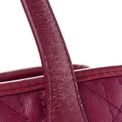 Christian Dior Coated Canvas Cannage Medium Panarea Tote Raspberry 11 of 11