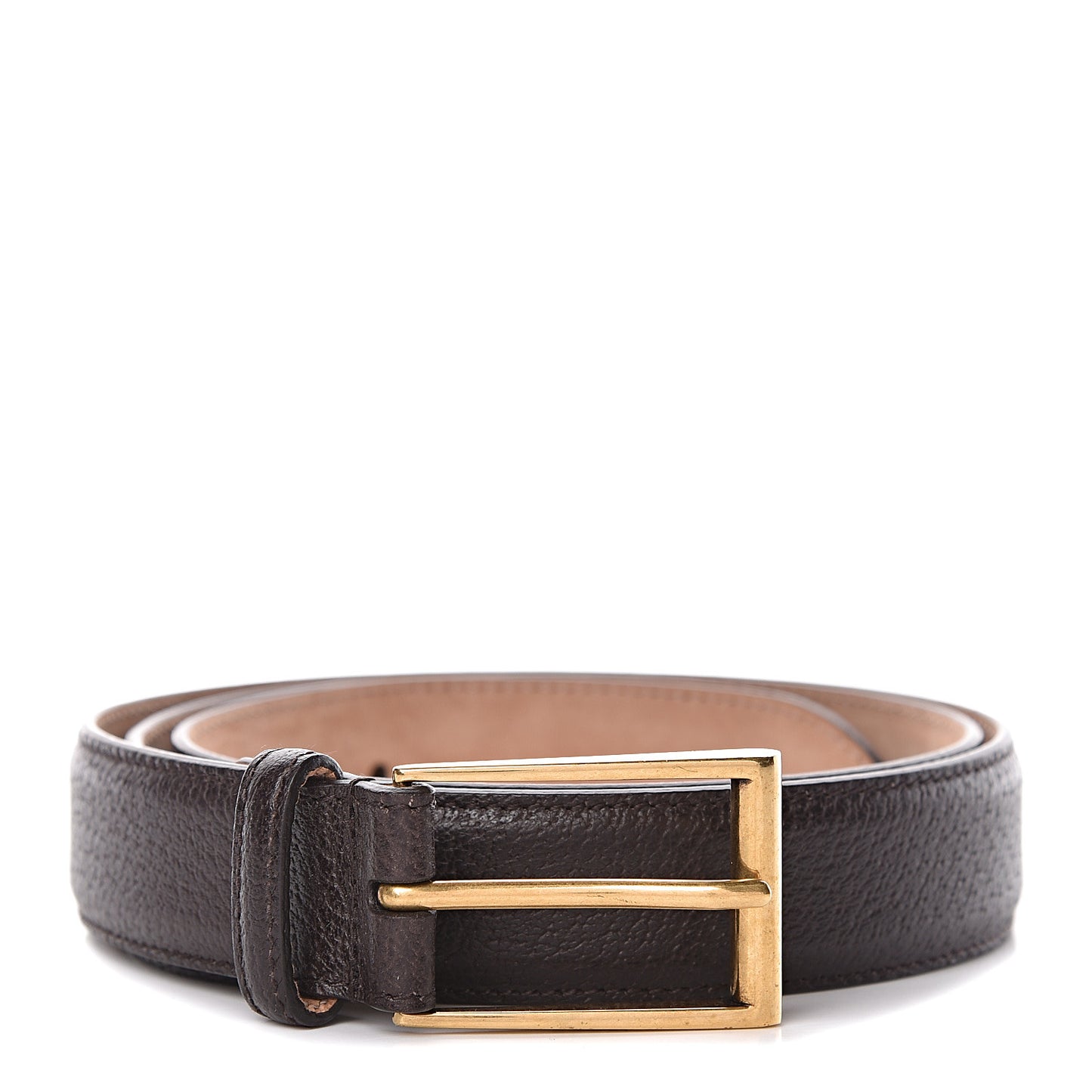 Textured Calfskin 30mm Belt 95 38 Dark Cocoa