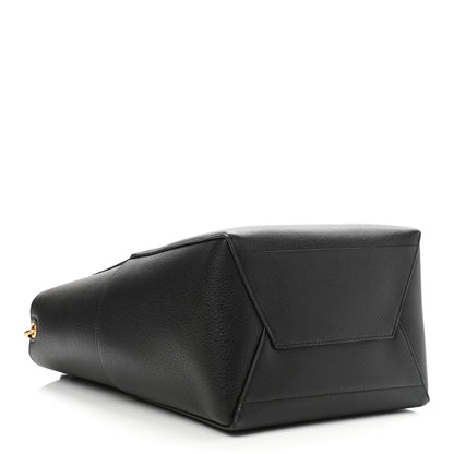 Celine Soft Grained Calfskin Sangle Bucket Bag Black 4 of 9