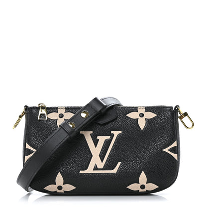 Louis Vuitton Empreinte Monogram Giant Multi Pochette Accessories Mini Pochette Black Beige 1 of 7
