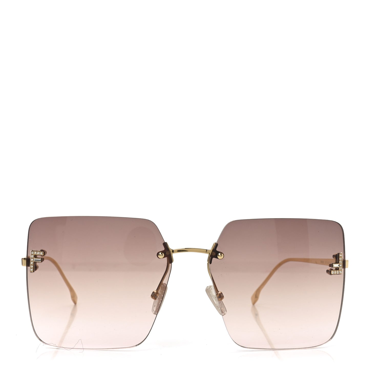 Metal Square Sunglasses FE4082US Gold