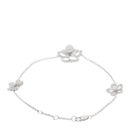 Graff 18K White Gold Diamond Wild Flower Bracelet 2 of 4