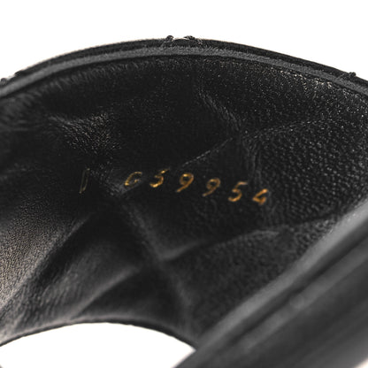 Chanel Shiny Goatskin Quilted CC Mules Sandals 40 Black 7 of 9