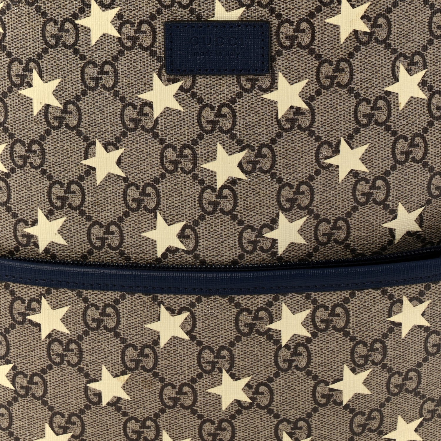 Gucci GG Supreme Monogram Stars Childrens Backpack Beige Ebony Yellow Royal 8 of 12