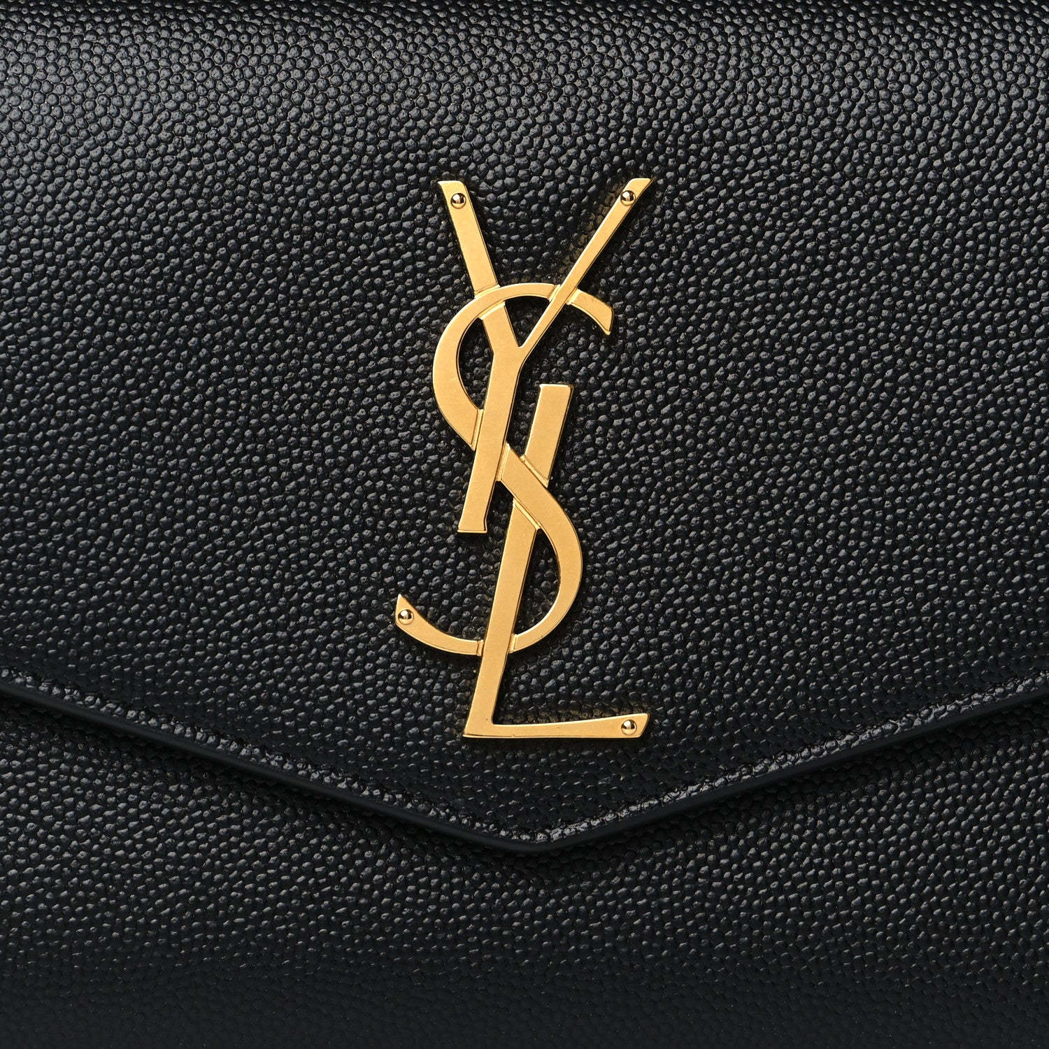 Saint Laurent Grain De Poudre Uptown Chain Wallet Black 9 of 11