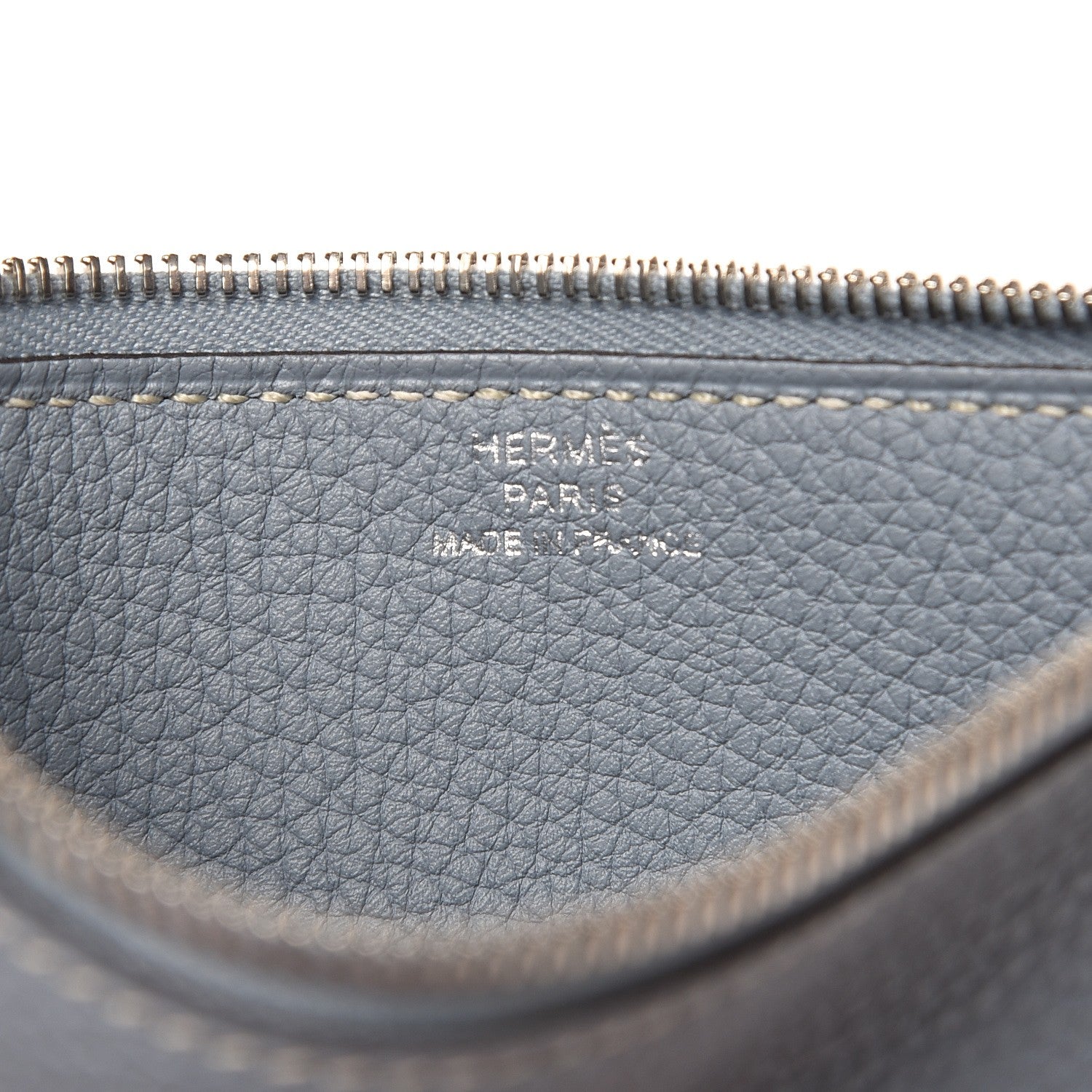 Hermes Togo Dogon Duo Wallet Bleu Lin 8 of 9